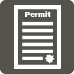 grey box with with permit icon