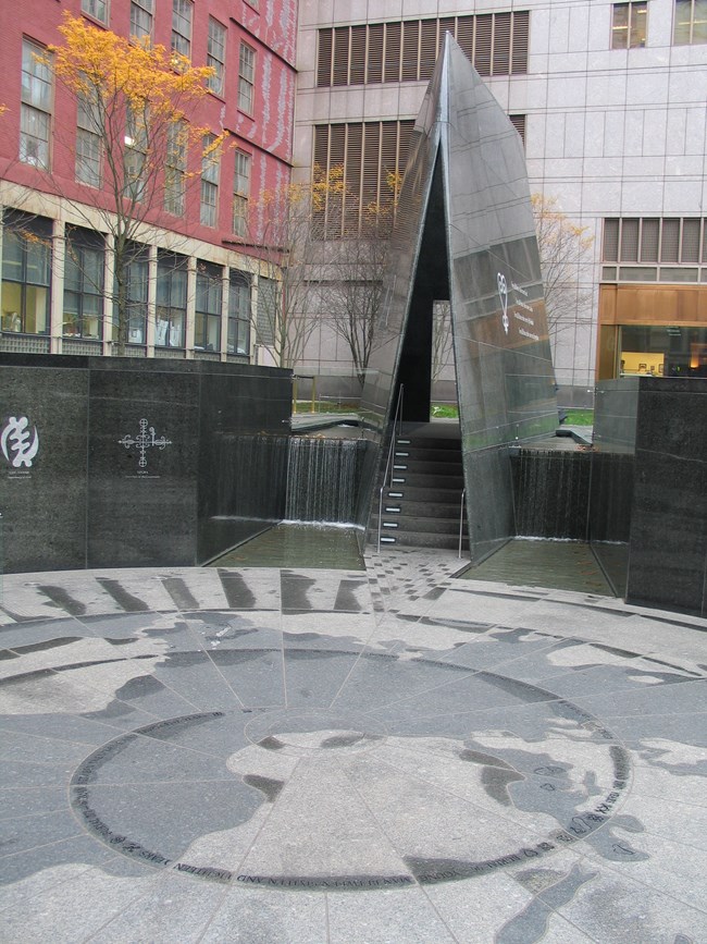 Standing in the Ancestral Libation Court, looking towards the Ancestral Chamber.
