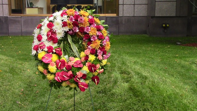 Wreath at Memorial
