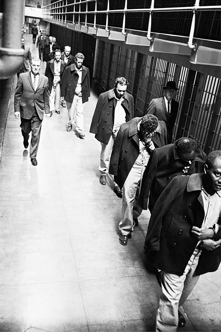 Prisoners leaving Alcatraz the day the federal prison closed, March 21, 1963.
