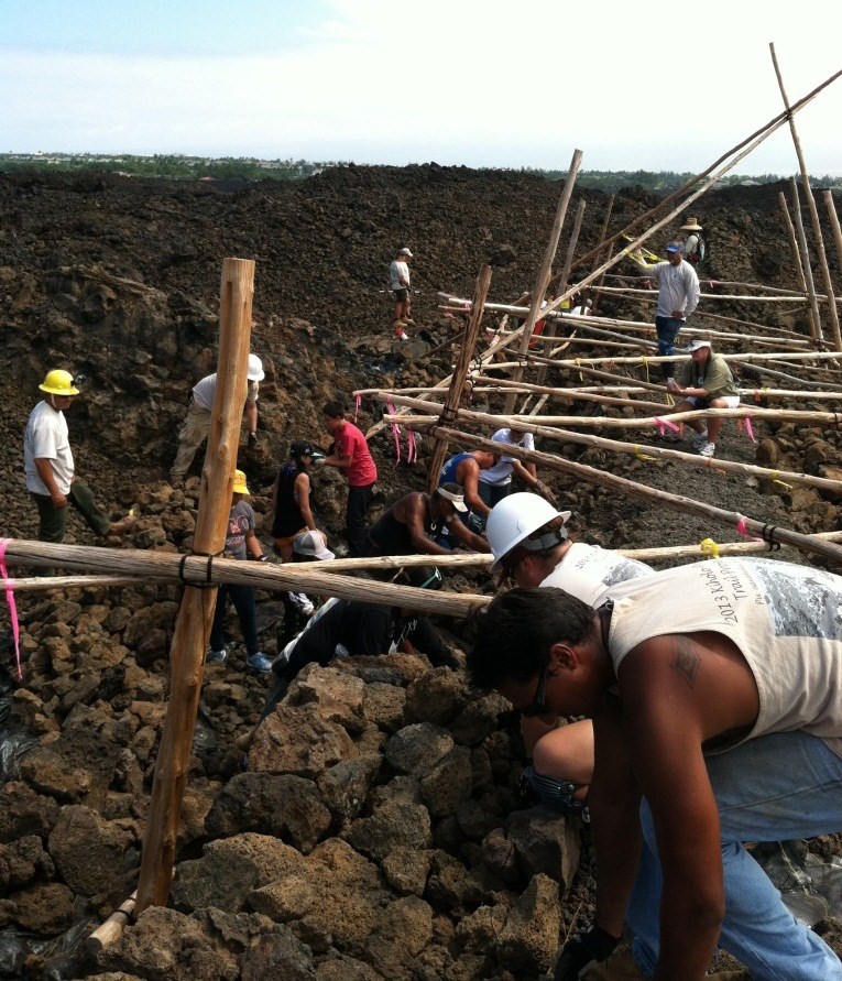 Olokea, a traditional Hawaiian ladder system