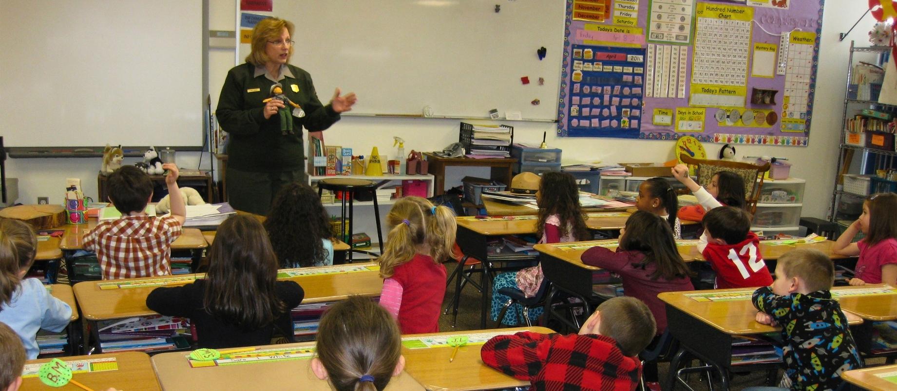 Ranger in Classroom Presenting Infront of Students