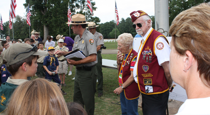 Park rangers and volunteers working together