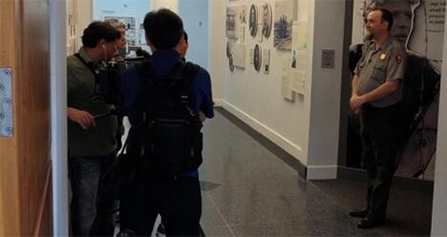 Ranger being interviewed