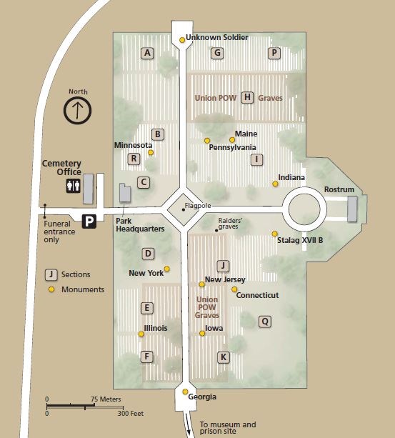 Andersonville National Cemetery Map