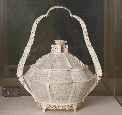 A carved basket from Queen Emma