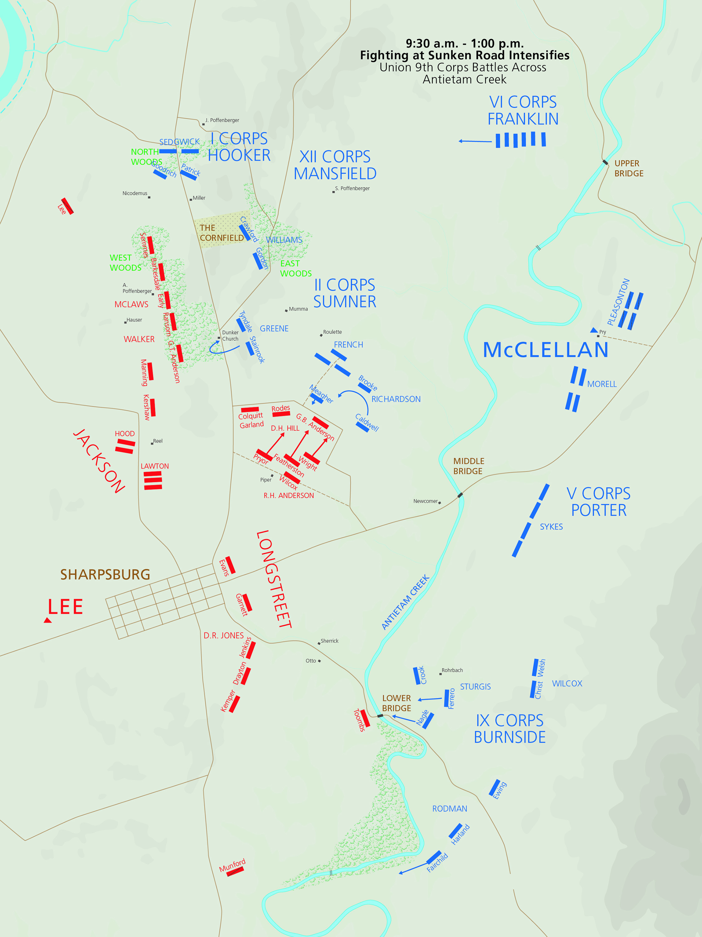 Antietam Battle Map 9:30 am-1:00 pm