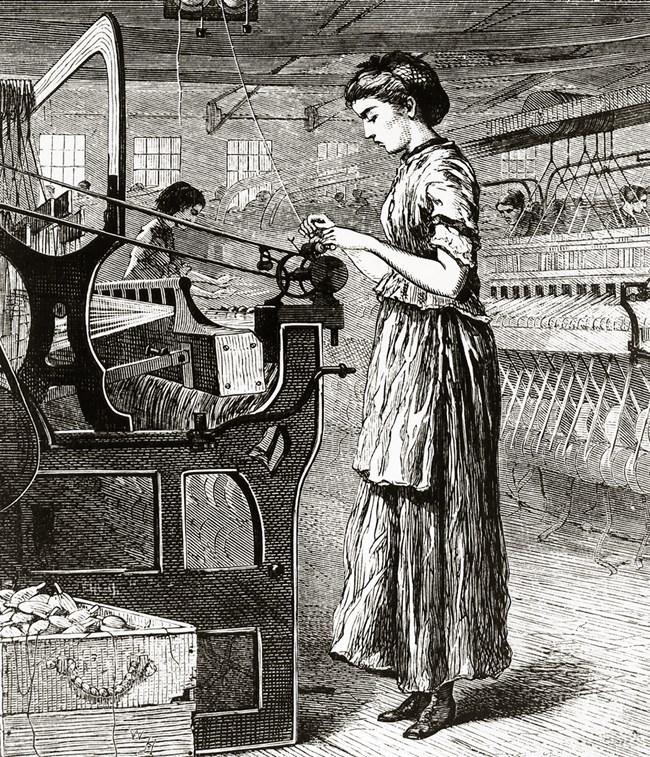 Woman working at a mill