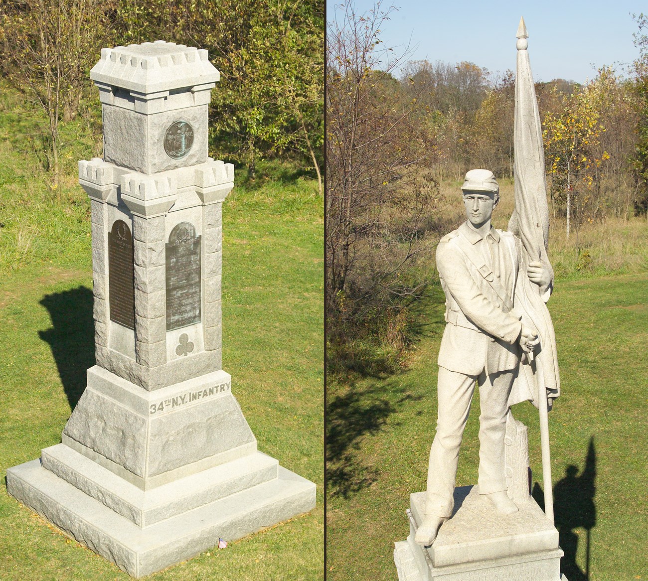 34th New York and 125th Pennsylvania Monuments