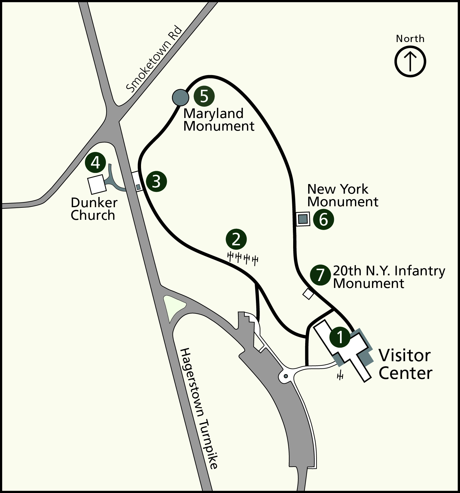 Map of the Antietam Remembered Trail