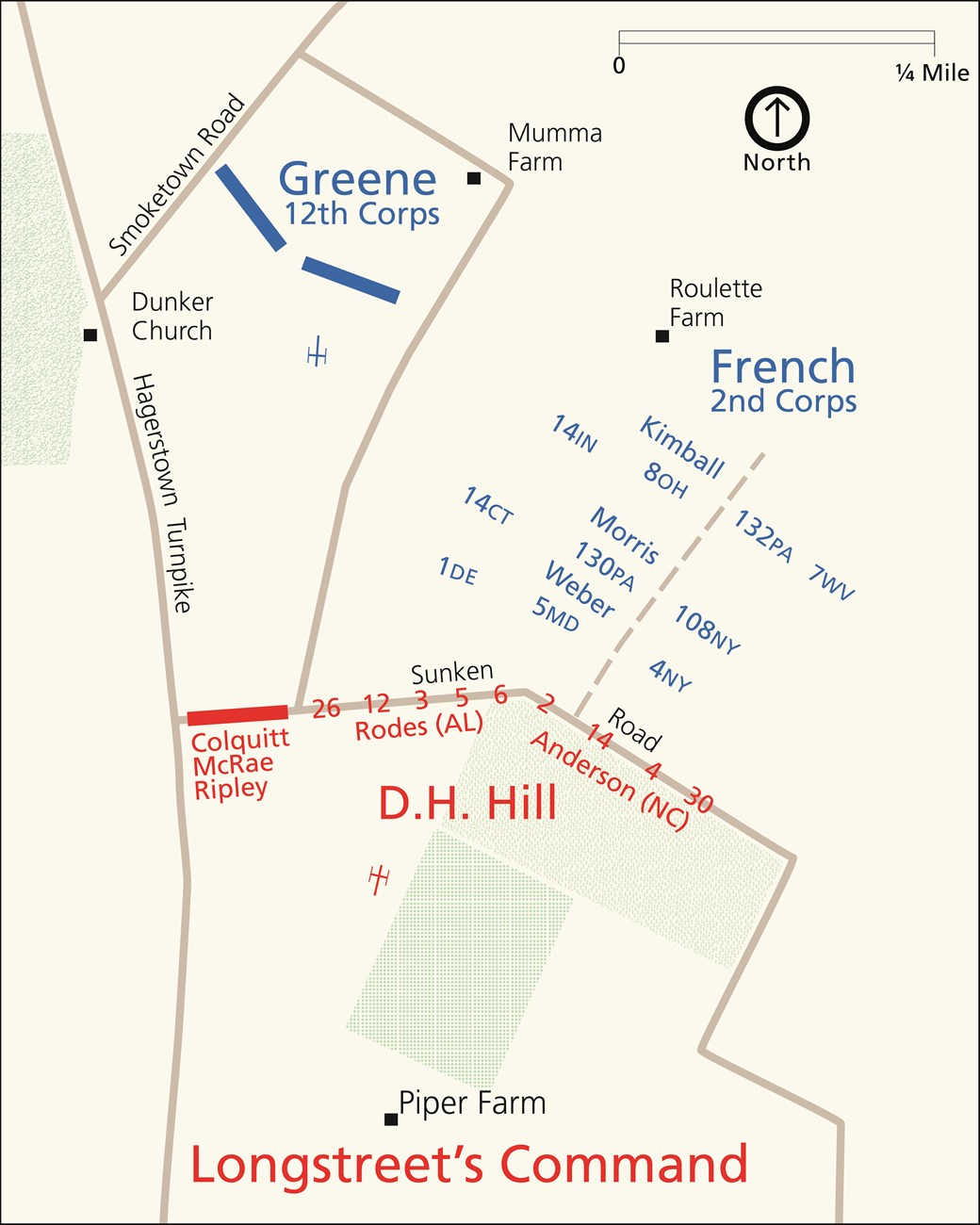 Bloody Lane Battle Map 1