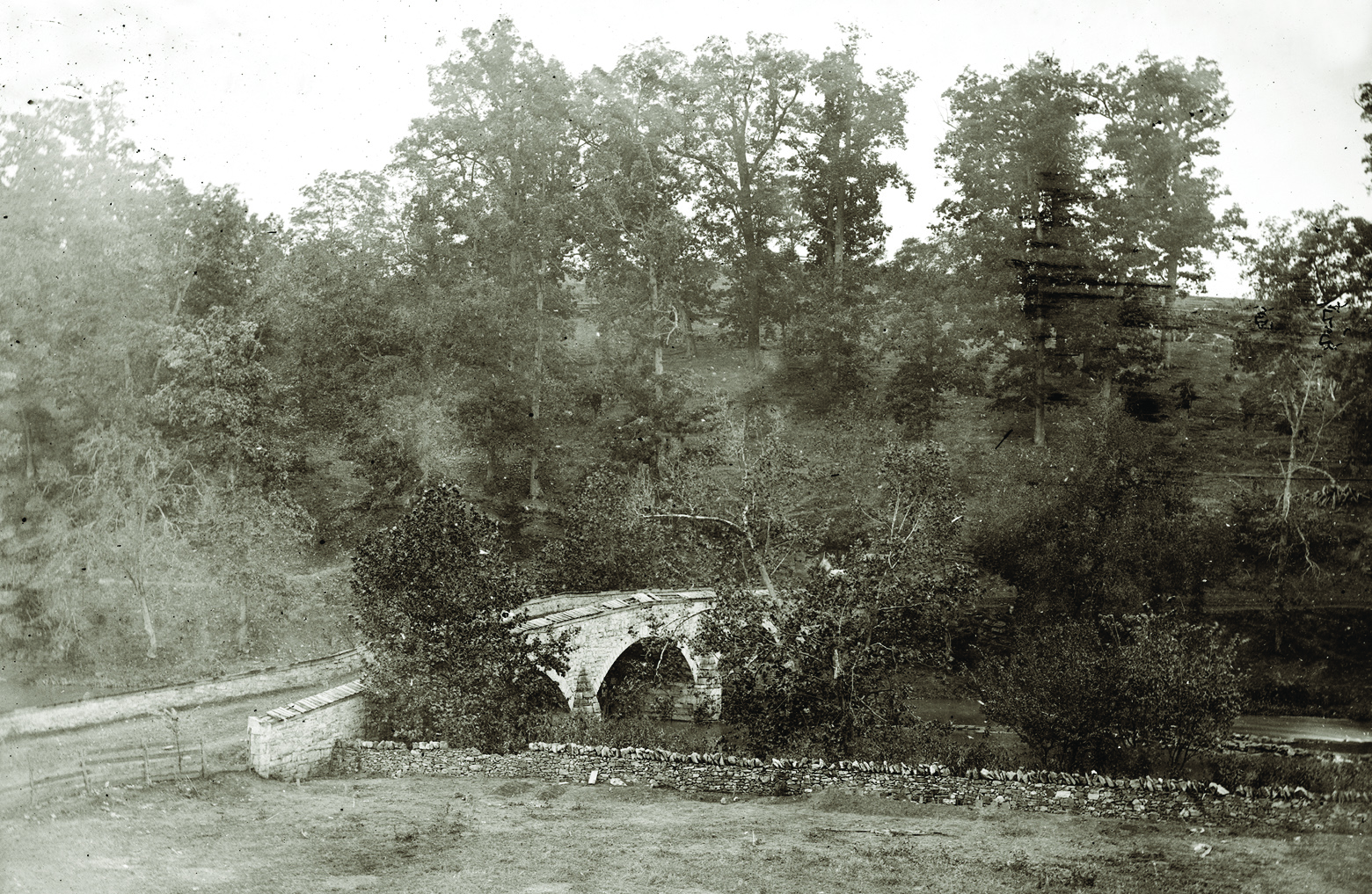 Historic photograph of the Burnside Bridge