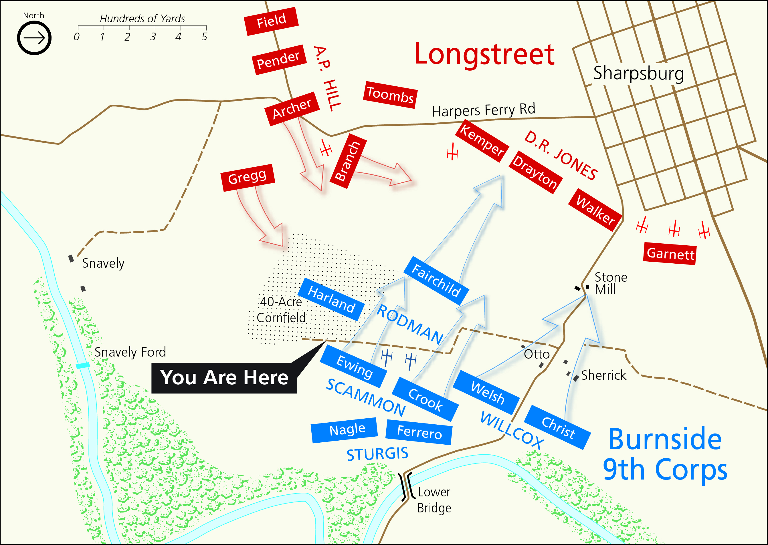 Final Attack Battle Map, looking West