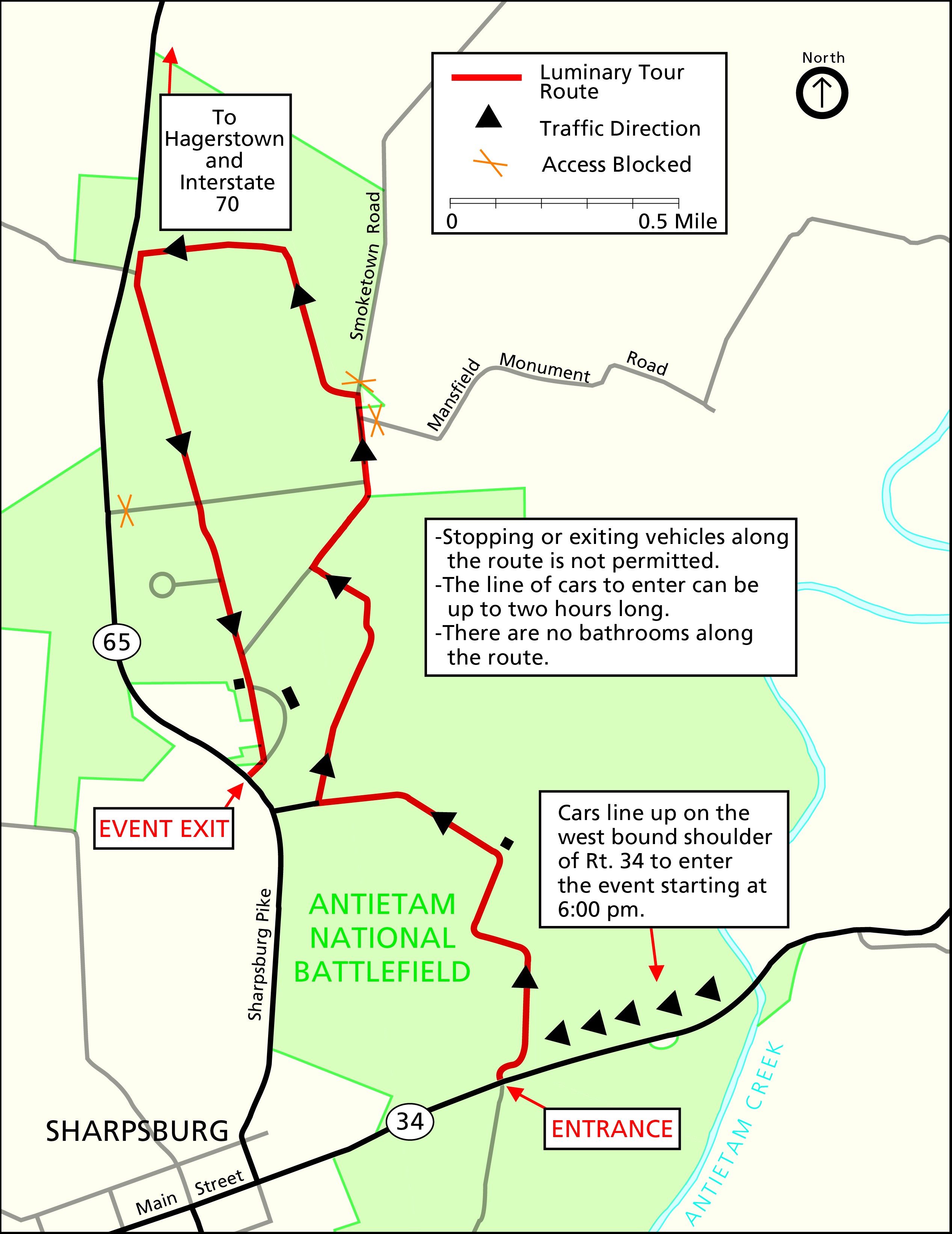 Map of the Memorial Illumination
