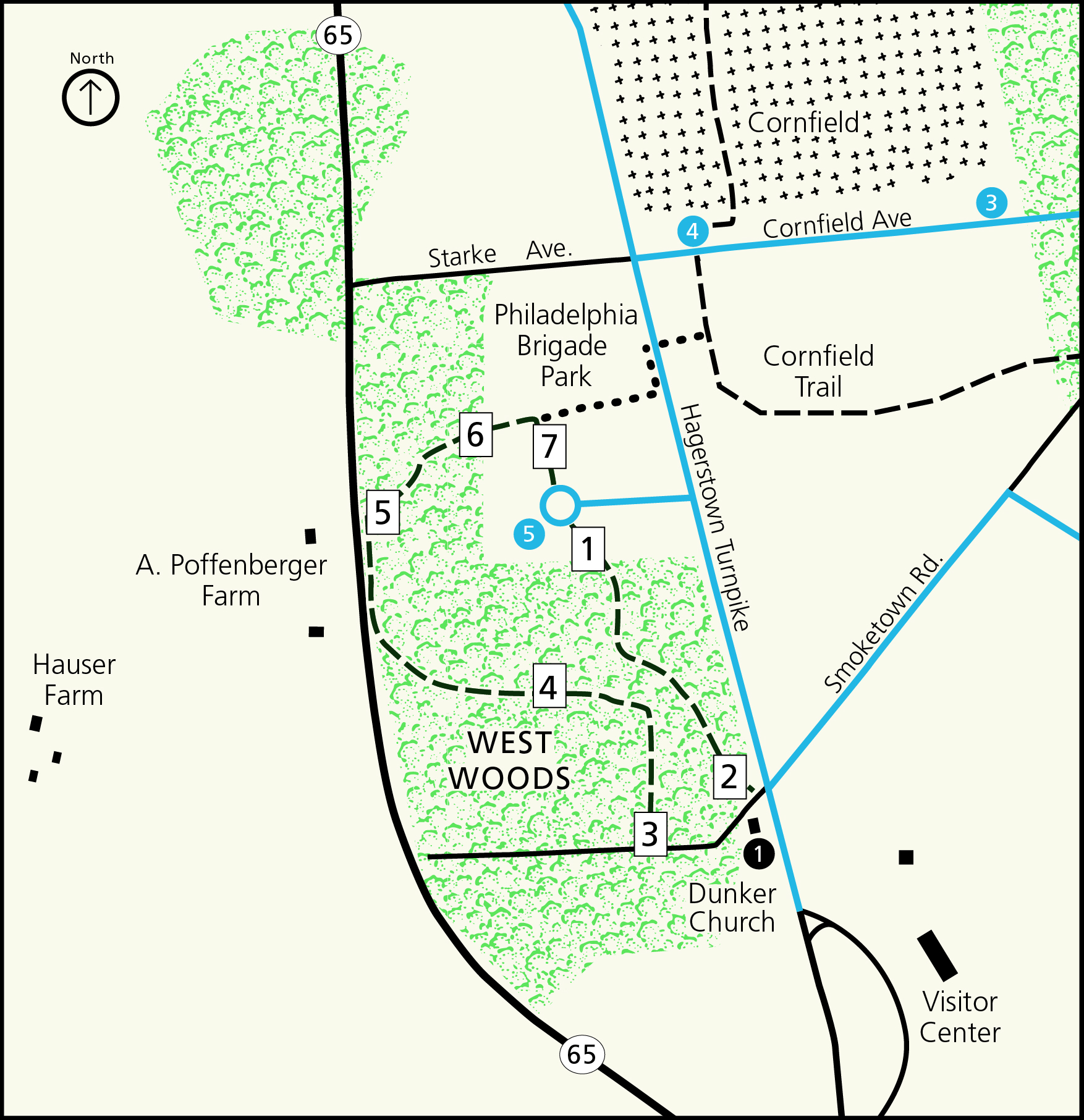 West Woods Trail Map