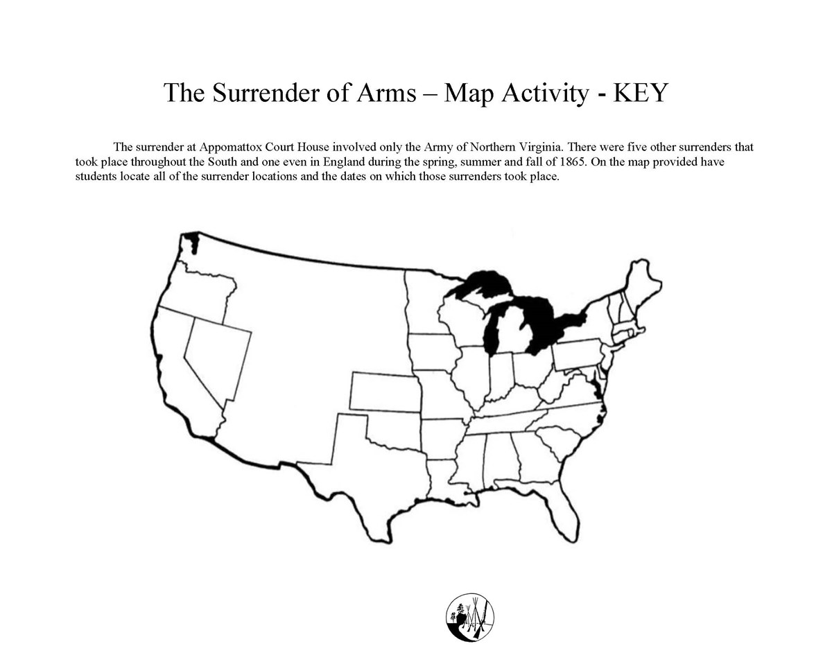 17c - A Surrender of Arms - Map Activity - KEY_Page_1