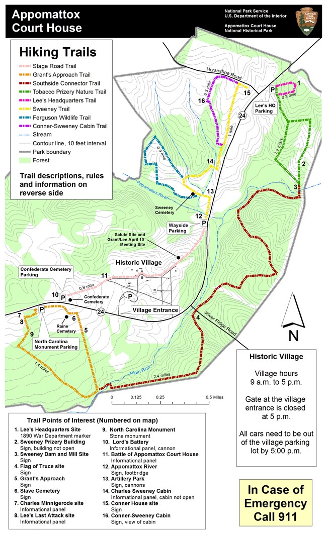 Hiking Trails Appomattox Court House National Historical Park (U S