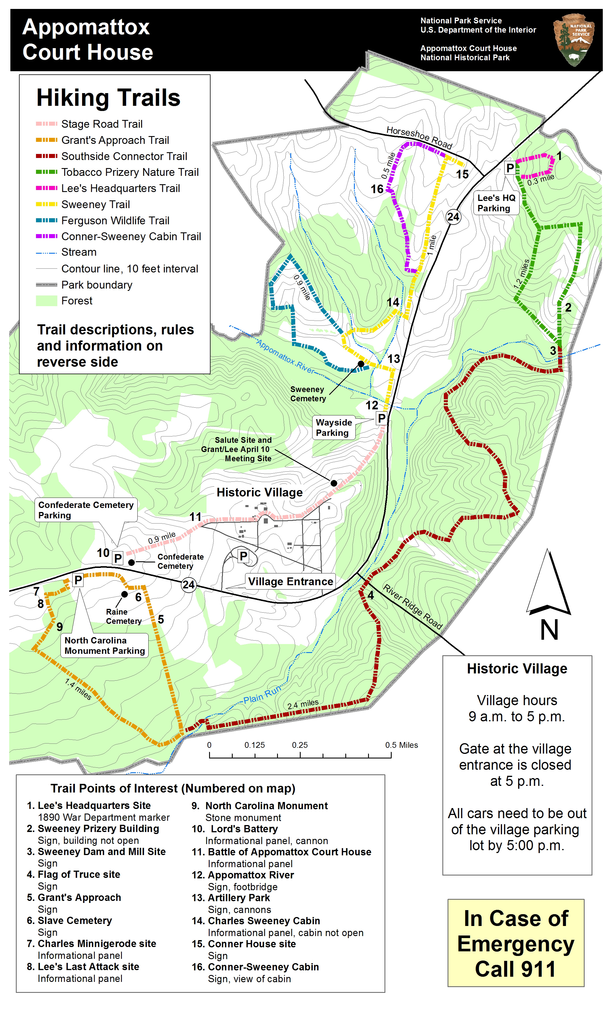 Hiking Trails Appomattox Court House National Historical Park (U.S. National Park Service)