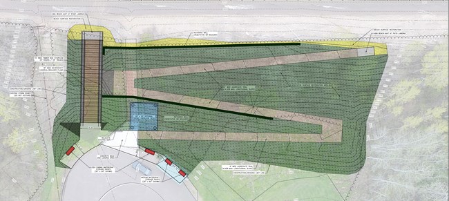 Construction plan of path project at Meyers Beach.