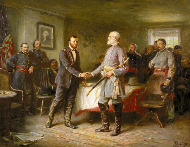 Lee surrenders to Grant