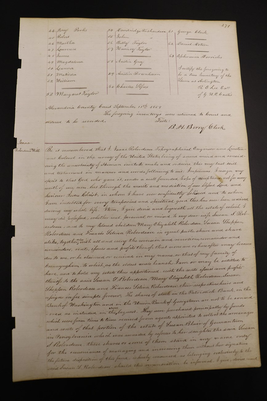 Original hand written document.
