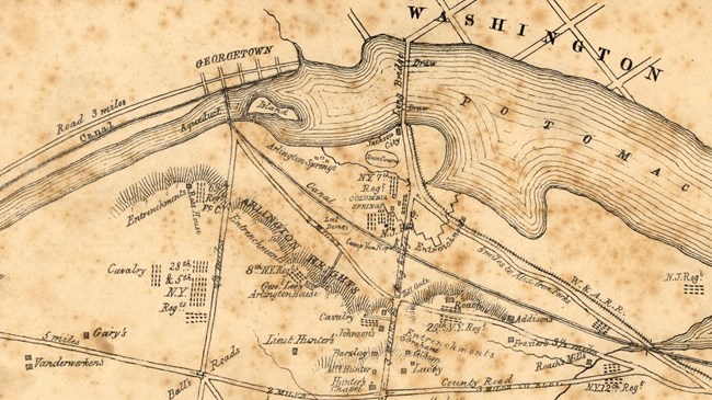 Civil War map of Arlington