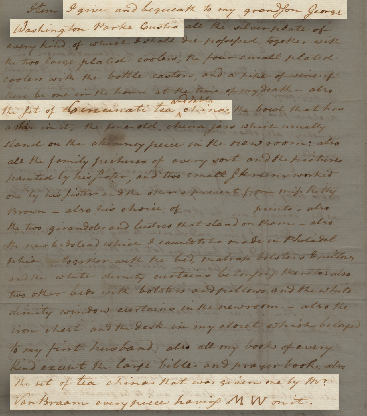 Martha Washington's Will