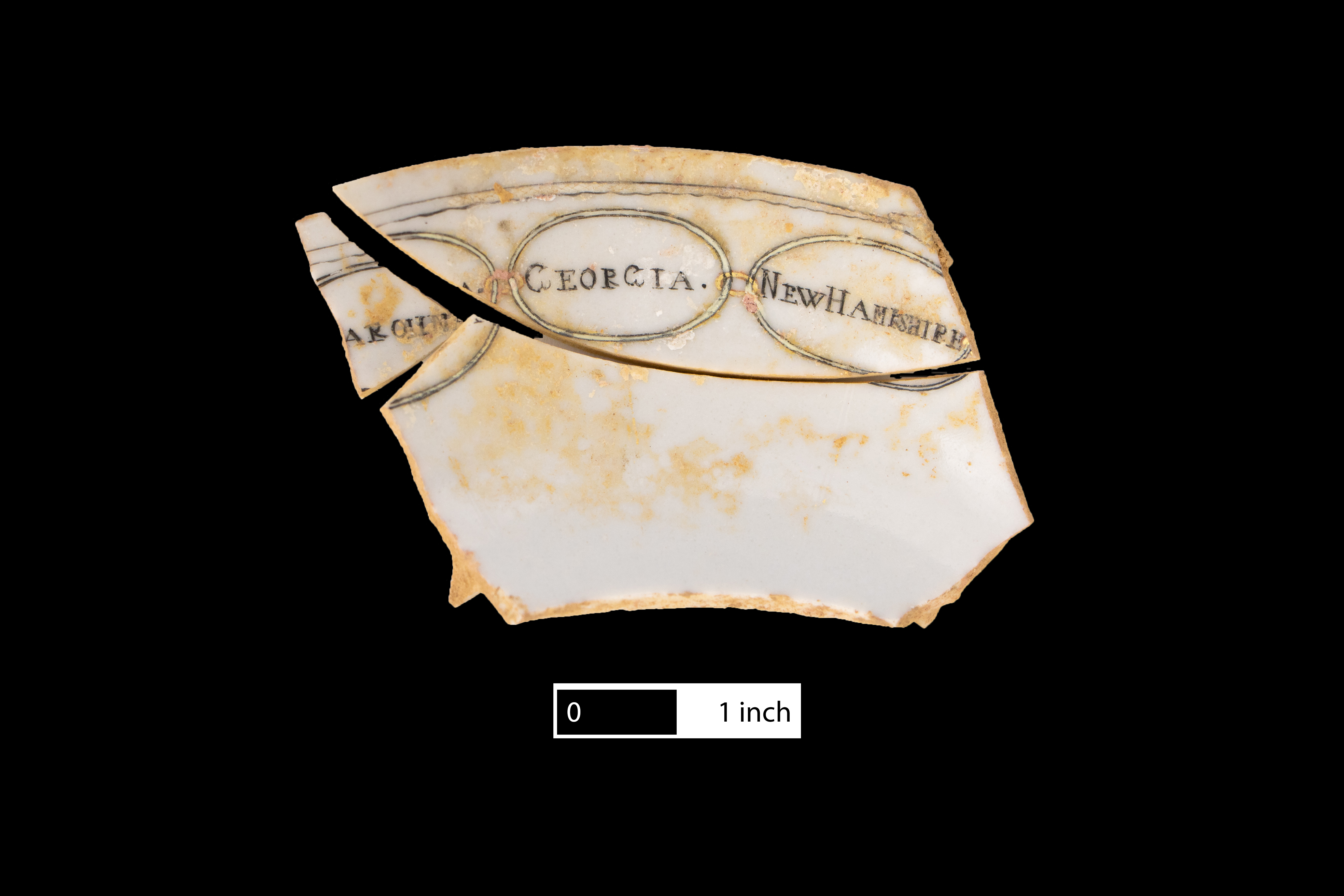 Pieces of the Washington 'States' Porcelain