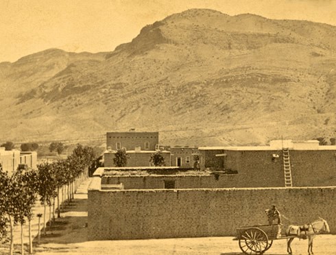 View of Fort Selden, New Mexico, c. 1867. Photo by Nicholas Brown. Courtesy Palace of the Governors Photo Archives (NMHM/DCA. Neg. #001705)