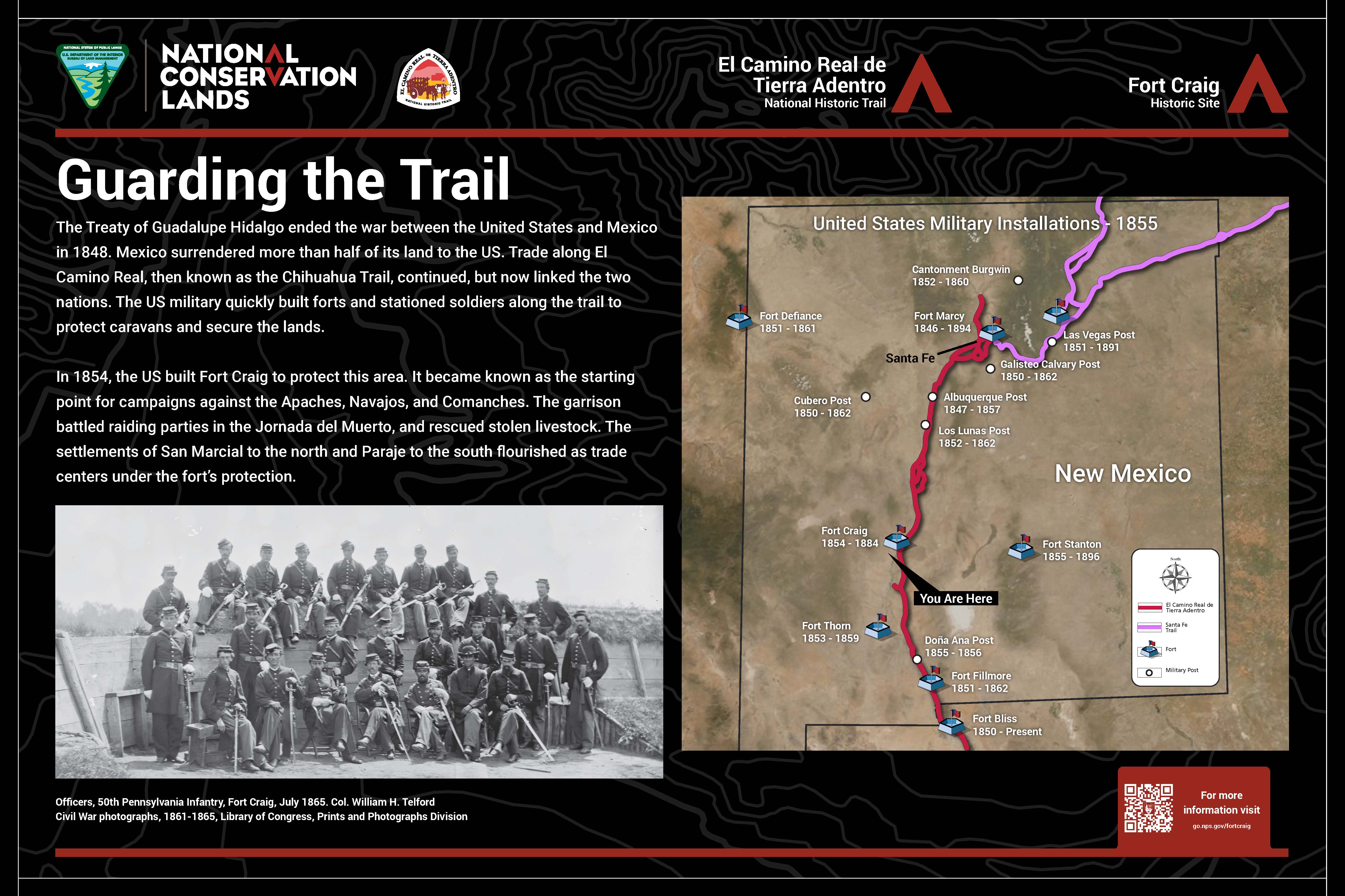 A wayside exhibit panel. Full audio description below.