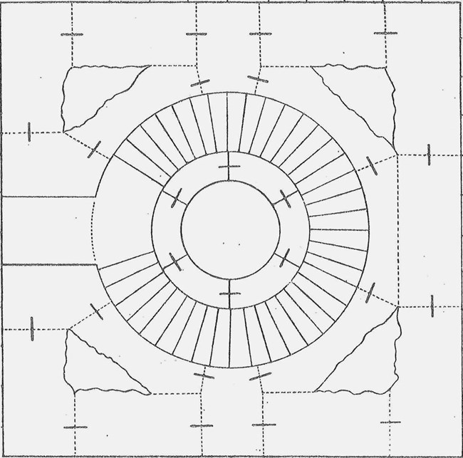 Interior construction plan for the Bunker Hill Monument