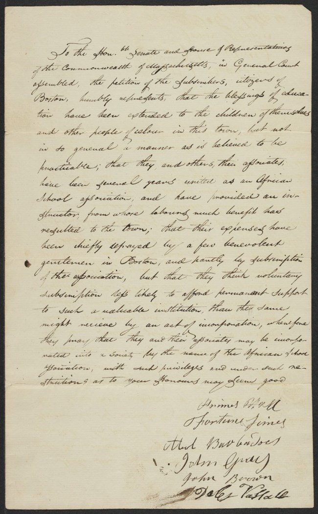 Handwritten petition