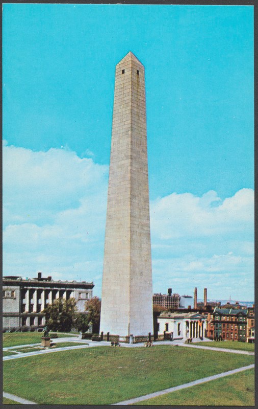 bunker hill monument, a tall marble obelisk