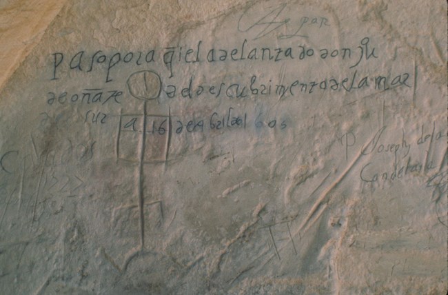 Inscriptions left by the Spanish at El Morro National Monument.