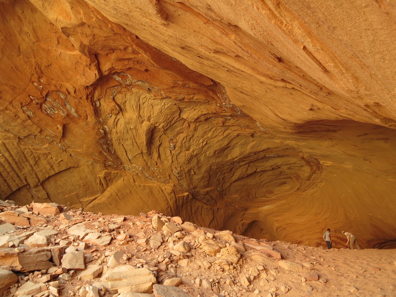 photo of the inside of a cave