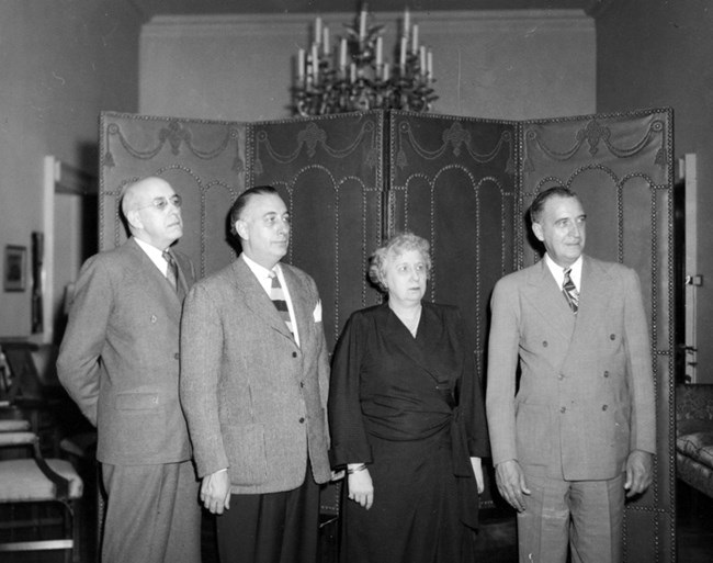 The Wallace siblings at the White House, December, 1947