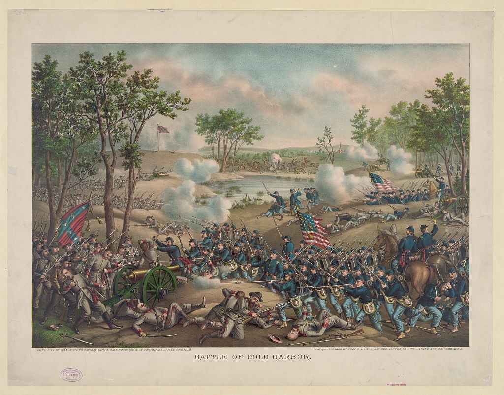 Union and Confederate troops face off at Battle of Cold Harbor