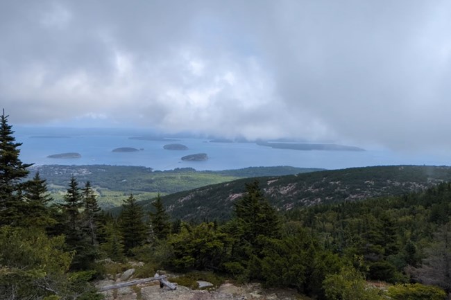 Cloudy day on Cadillac Mountain