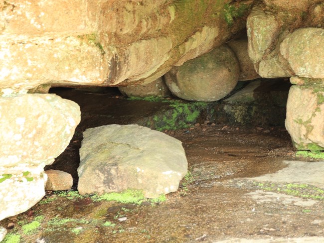 Granite Boulder in Gorham Mountain Sea Cave