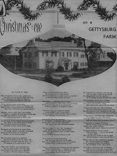Poem written below a black and white photograph of the Eisenhower home.