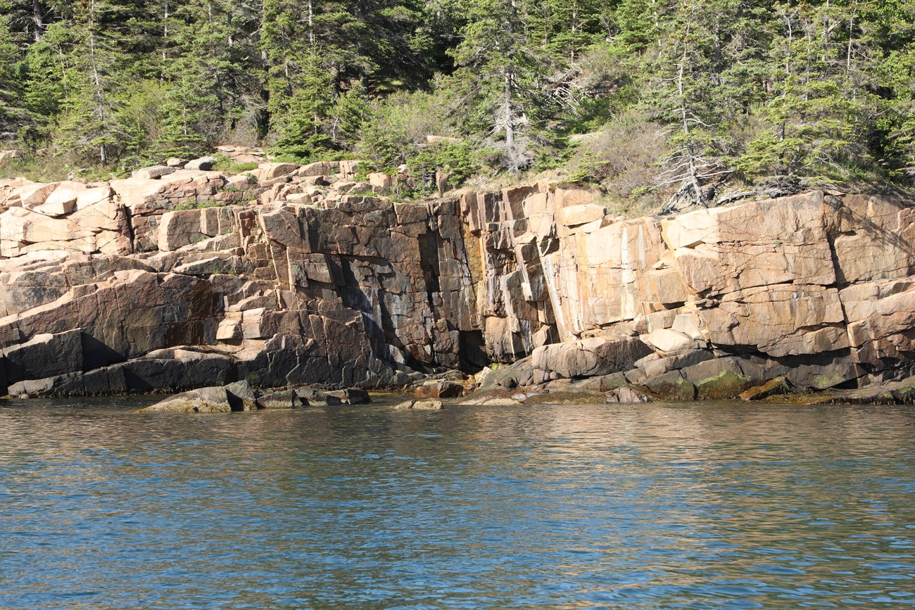 Cliffs on the coastline of Mount Desert Island