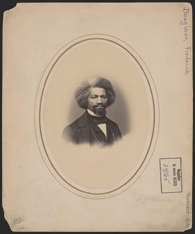 chest up portrait of Frederick Douglass