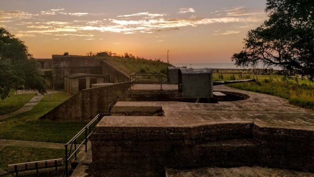 Battery inside a historic fort