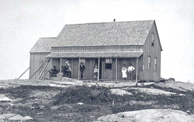 Historic wooden two room structure