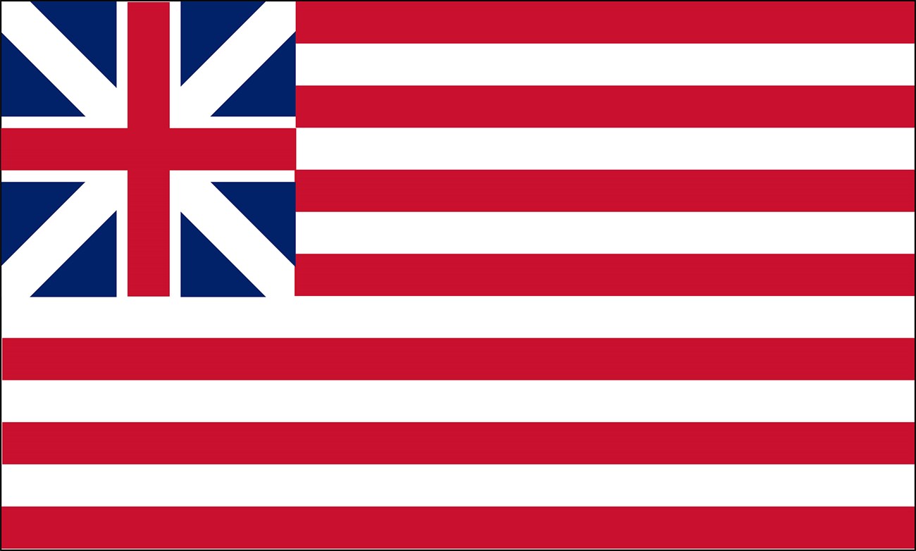 A white and red striped flag with the top left corner having a small version of the union jack.