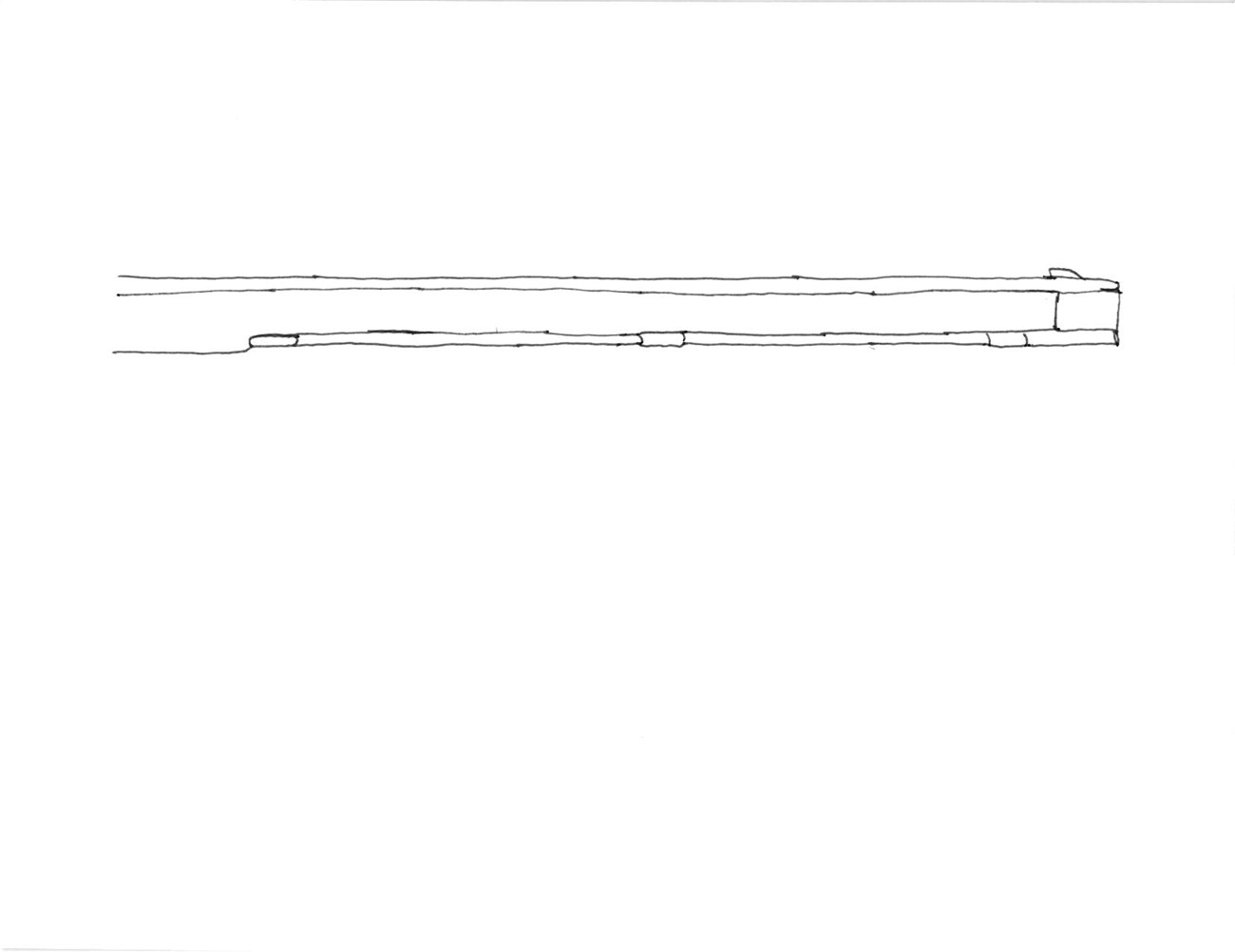 black and white outline of flintlock rifle barrel