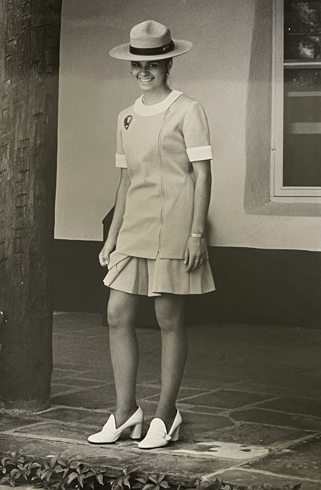 Woman wearing culottes and tunic