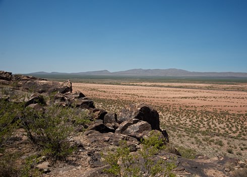 The base of the ridge of Point of Rocks provided a sheltered camping spot for El Camino Real wayfarers. Photo © Jack Parsons