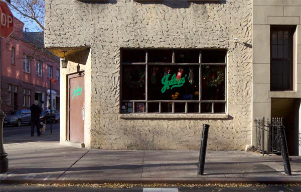 The facade of the bar Julius, modern day