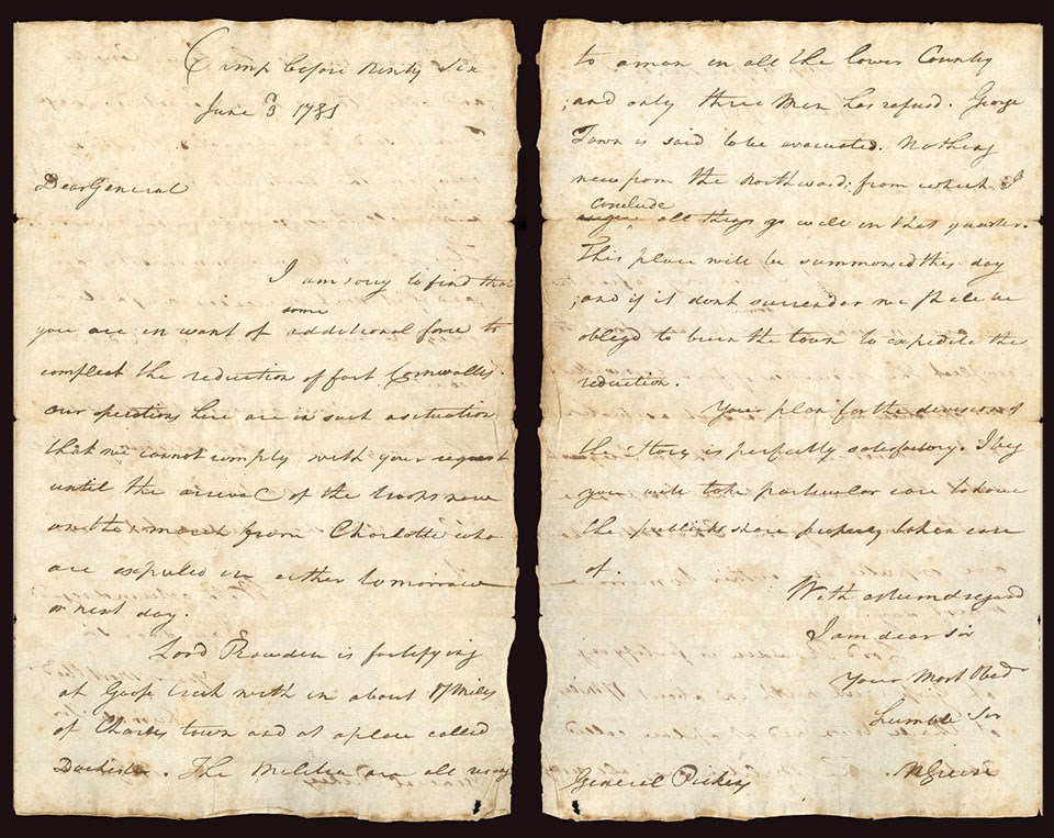 Manuscript letter with two pages of writing